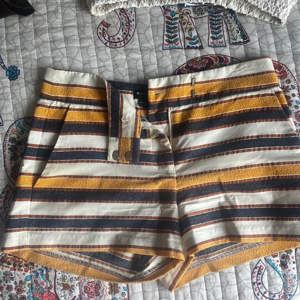 Marciano Yellow and Black High Waist Shorts